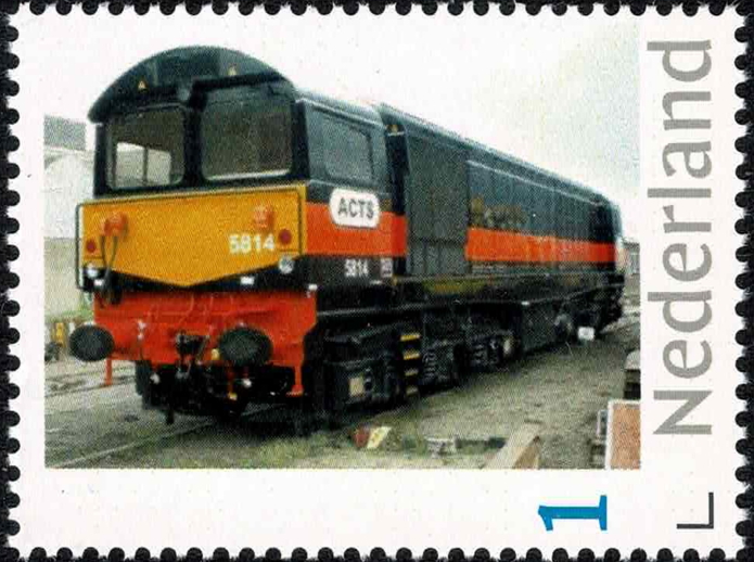 Dutch personalised stamp with private company locomotive